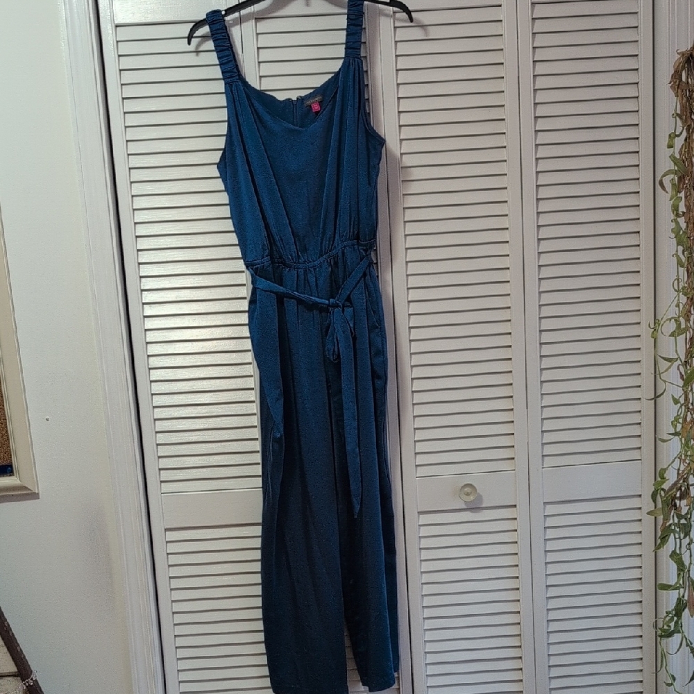 Vince Camuto Navy Sleeveless Jumpsuit